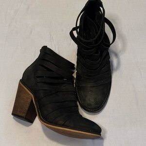 Free People Black Leather Ankle Boots